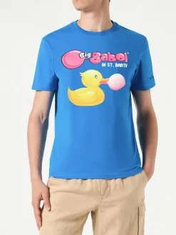 Herren-T-Shirt aus Baumwolle mit Enten- und Big-Babol-Aufdruck | GROSSE BABOL® SONDEREDITION