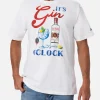 Herren-T-Shirt aus Baumwolle mit platziertem „It's Gin o'clock“-Aufdruck