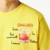 Herren-T-Shirt aus Baumwolle mit Sbagliato-Glasdruck