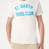 Herren-T-Shirt aus Baumwolle im Vintage-Stil mit St. Barth Padel Club-Aufdruck