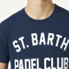 Herren-T-Shirt aus Baumwolle im Vintage-Stil mit St. Barth Padel Club-Aufdruck