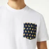 Herren-T-Shirt aus Baumwolle mit Enten-Print auf der Tasche
