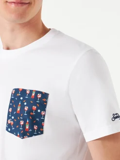 Herren-T-Shirt aus Baumwolle mit Spritz-Tasche | APEROL SONDEREDITION