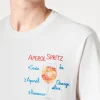 Herren-T-Shirt aus Baumwolle mit Aperol Spritz-Stickerei vorne | APEROL SONDEREDITION