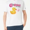 Herren-T-Shirt aus Baumwolle mit Enten-Big-Babol-Aufdruck | GROSSE BABOL® SONDEREDITION