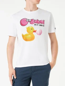 Herren-T-Shirt aus Baumwolle mit Enten-Big-Babol-Aufdruck | GROSSE BABOL® SONDEREDITION