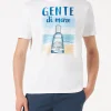 Herren-T-Shirt aus Baumwolle mit Gente di Mare-Aufdruck | GIN MARE SONDEREDITION