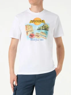 Herren-T-Shirt aus Baumwolle mit Algida Portofino-Aufdruck | ALGIDA® SONDEREDITION