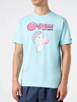 Herren-T-Shirt aus Baumwolle mit Aufdruck „Big Babol“-Statue | GROSSE BABOL® SONDEREDITION