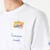 Herren-T-Shirt aus Baumwolle mit Estathé Summer Mood-Aufdruck und Stickerei | Estathé® Sonderedition