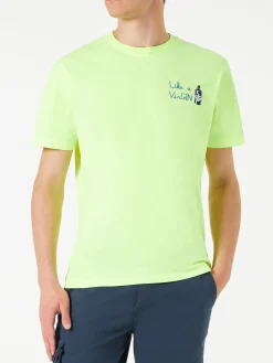 Herren-T-Shirt aus Baumwolle mit „Like a VirGIN“-Stickerei