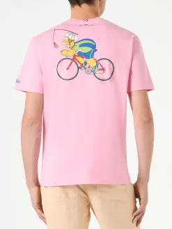 Herren-T-Shirt aus Baumwolle mit Radsport-Homer-Simpson-Aufdruck | DIE SIMPSONS-SONDERAUSGABE