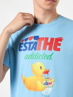 Herren-T-Shirt aus Baumwolle mit Enten-Estathé-Aufdruck | ESTATHE' SONDERAUSGABE