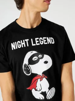 Herren-T-Shirt aus Baumwolle mit Snoopy-Nacht-Legende-Aufdruck | SNOOPY – PEANUTS™ SONDEREDITION
