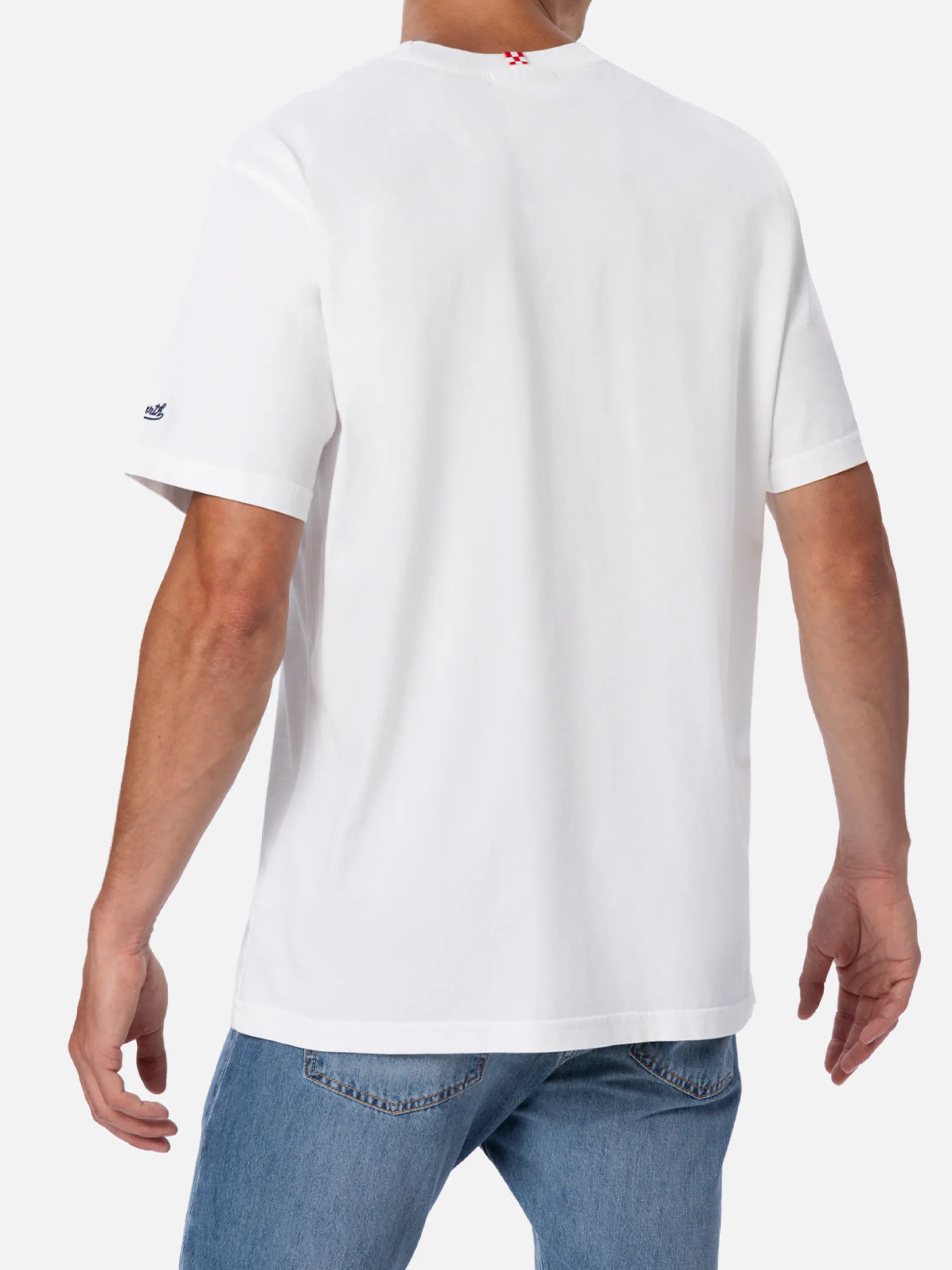 Herren-T-Shirt aus Baumwolle mit platziertem „It's Gin o'clock“-Aufdruck