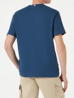 Herren-T-Shirt aus Baumwolle mit Finchè c'è GIN c'è SPERANZA-Stickerei