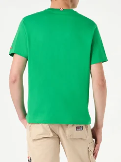 Herren-T-Shirt aus Baumwolle mit Sbagliato-Stickerei