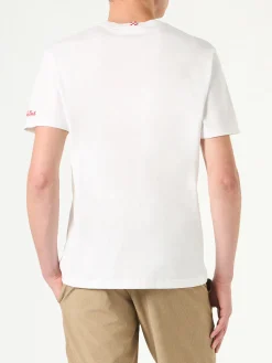 Herren-T-Shirt aus Baumwolle mit Mykonos-Aufdruck