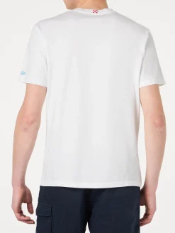 Herren-T-Shirt aus Baumwolle mit Lodola Car-Aufdruck | MARCO LODOLA ART SONDERAUSGABE