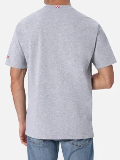 Herren-T-Shirt aus Baumwolle mit Snoopy-Aufdruck und Stickerei | SNOOPY PEANUTS™ SONDEREDITION