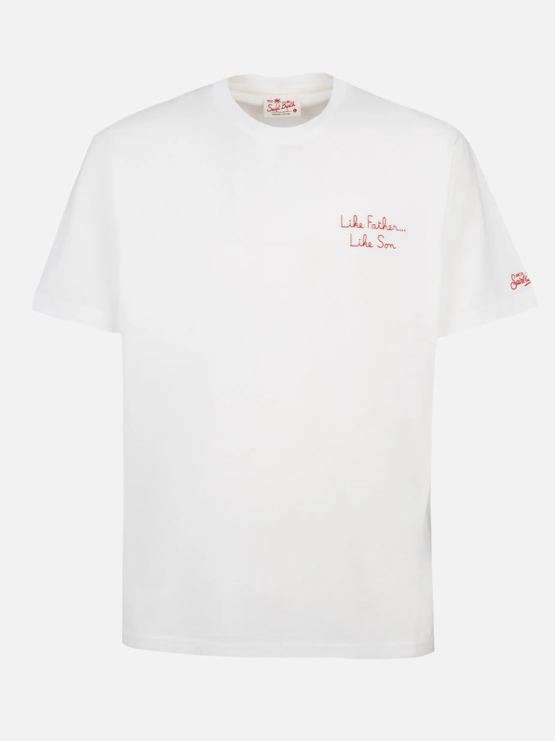 Herren-T-Shirt aus Baumwolle mit The Simpson-Stickerei vorne und Aufdruck hinten | DIE SIMPSON-SONDERAUSGABE