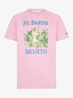 Herren-T-Shirt aus Baumwolle mit St. Barth Mojito-Aufdruck