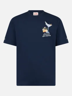 Herren-T-Shirt aus Baumwolle mit platziertem Portofino Bay Martini-Aufdruck | PORTOFINO DRY GIN SONDEREDITION