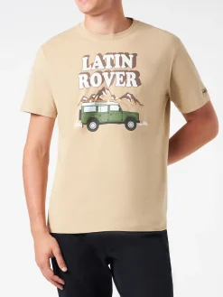 Herren-T-Shirt aus schwerer Baumwolle mit Latin Rover-Aufdruck