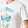 Herren-T-Shirt aus schwerer Baumwolle mit Courma Padel Club-Aufdruck