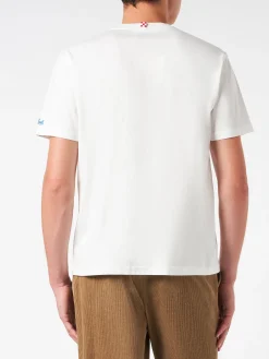 Herren-T-Shirt aus schwerer Baumwolle mit Courma Padel Club-Aufdruck