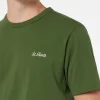 Herren-T-Shirt Dover aus militärgrünem Baumwolljersey mit St. Barth-Stickerei
