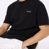 Herren-T-Shirt Dover aus schwarzem Baumwolljersey mit St. Barth-Stickerei