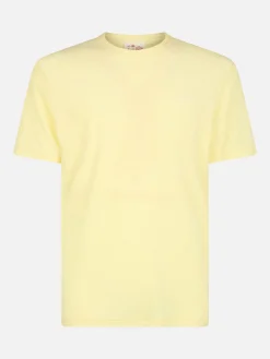 Herren-T-Shirt Gary aus gelbem Frottee mit St. Barth-Stickerei
