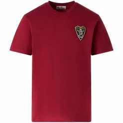 Herren-T-Shirt in Burgunderrot mit Aufdruck