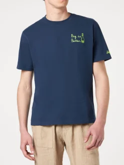 Herren-T-Shirt mit Big is Better-Stickerei vorne