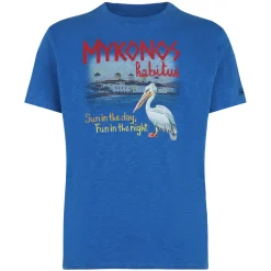 Herren-T-Shirt mit Mykonos-Print