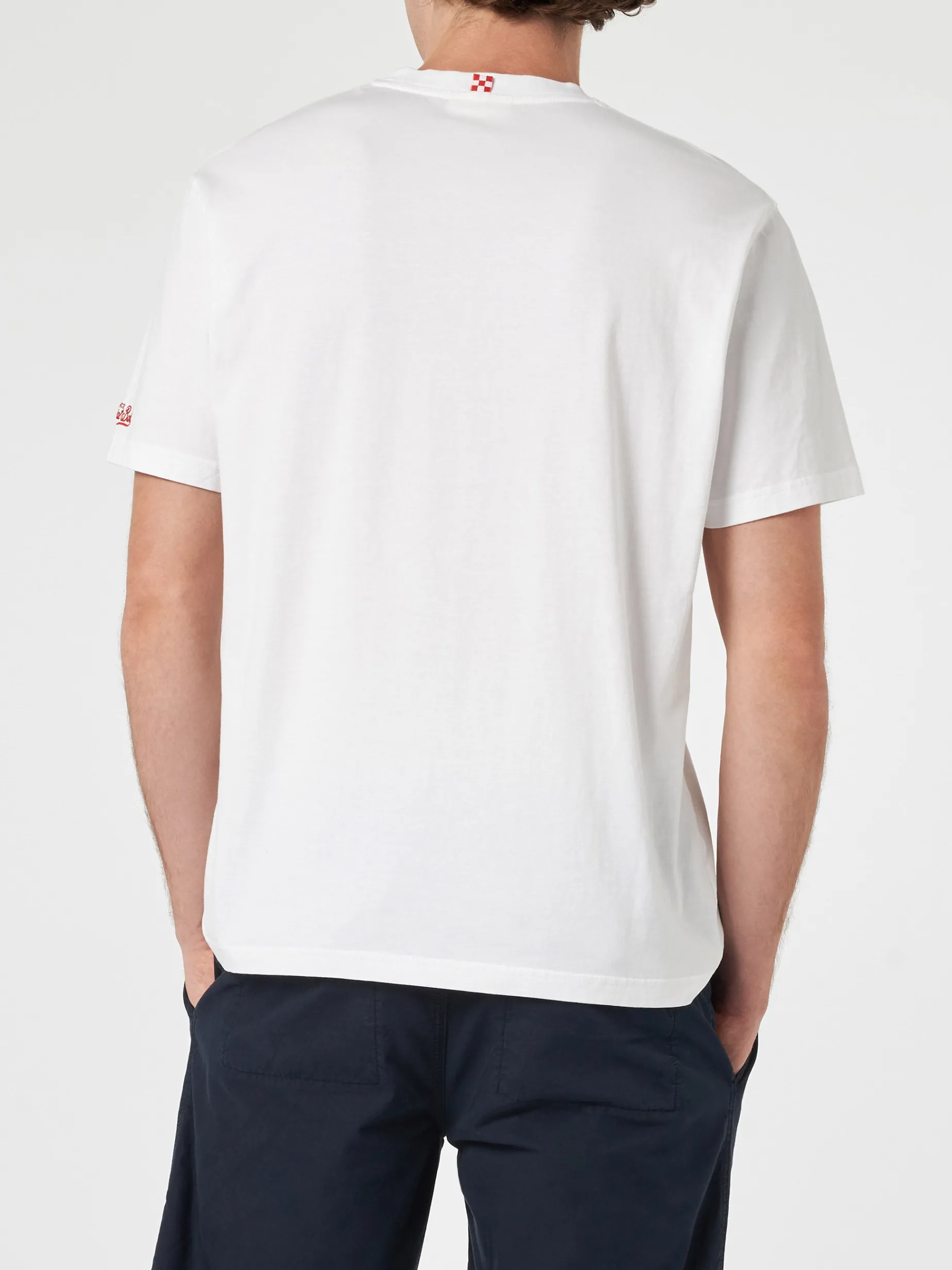 Herren-T-Shirt mit platziertem Vespa-Aufdruck und Stickerei | VESPA-SONDEREDITION