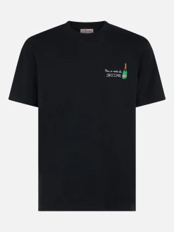 Herren-T-Shirt „Portofino“ aus Baumwolljersey in klassischer Passform mit „Non ci resta che sbocciare“-Stickerei