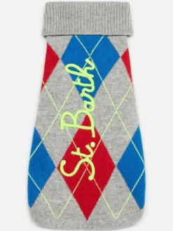 Hundepullover mit Argyle-Print
