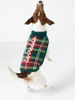 Hundepullover mit Tartan-Print