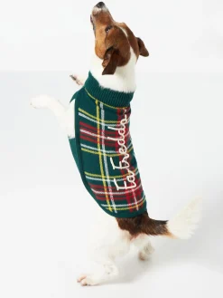 Hundepullover mit Tartan-Print
