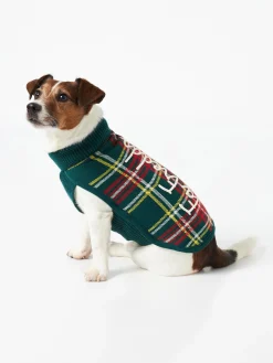 Hundepullover mit Tartan-Print