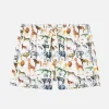Jungen-Badeshorts aus Baumwolle mit afrikanischem Zoo-Print