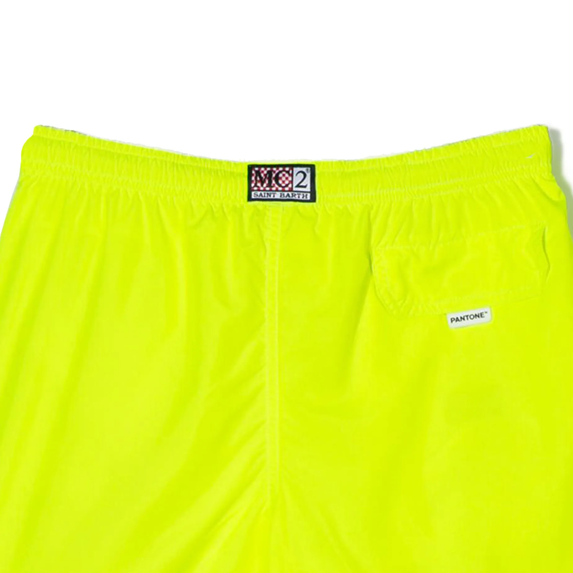 Jungen-Badeshorts aus hellem, fluogelbem Stoff | Pantone® Sonderausgabe