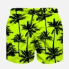 Jungen-Badeshorts aus leichtem Stoff mit Palmen-Allover-Print
