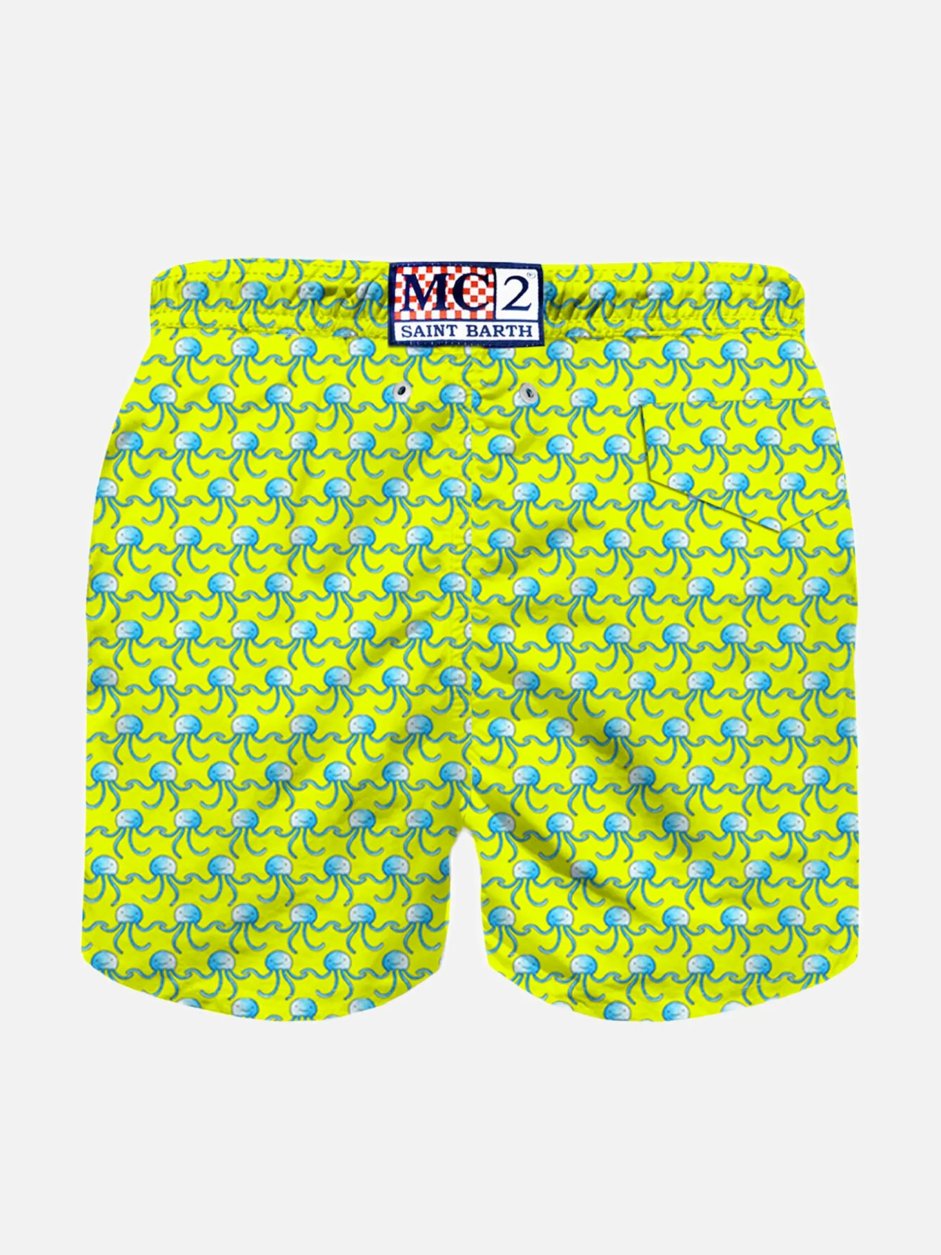 Jungen-Badeshorts aus leichtem Stoff mit Qualle-Print