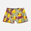 Jungen-Badeshorts aus Lycra mit Enten-Print