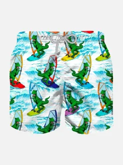 Jungen-Badeshorts mit Dinosaurier-Print