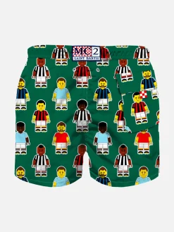 Jungen-Badeshorts mit Fußballspieler-Aufdruck