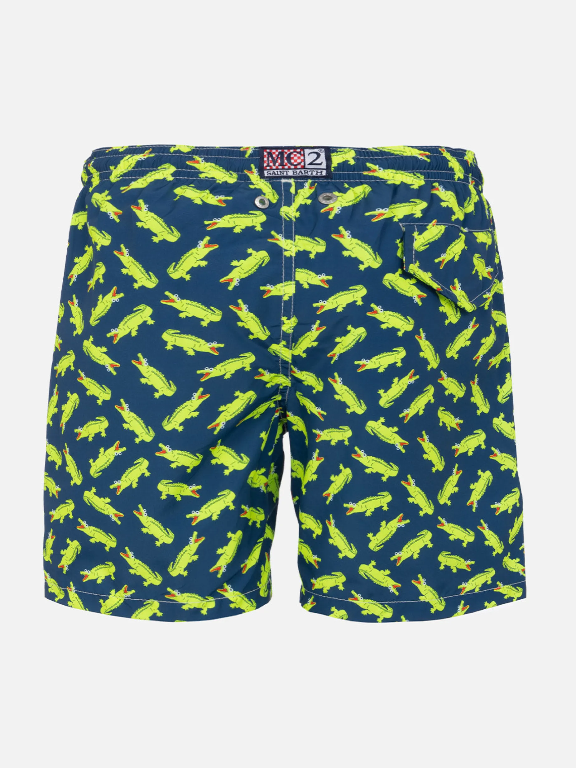 Jungen-Badeshorts mit Krokodildruck